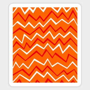 Zig Zag Orange Sticker